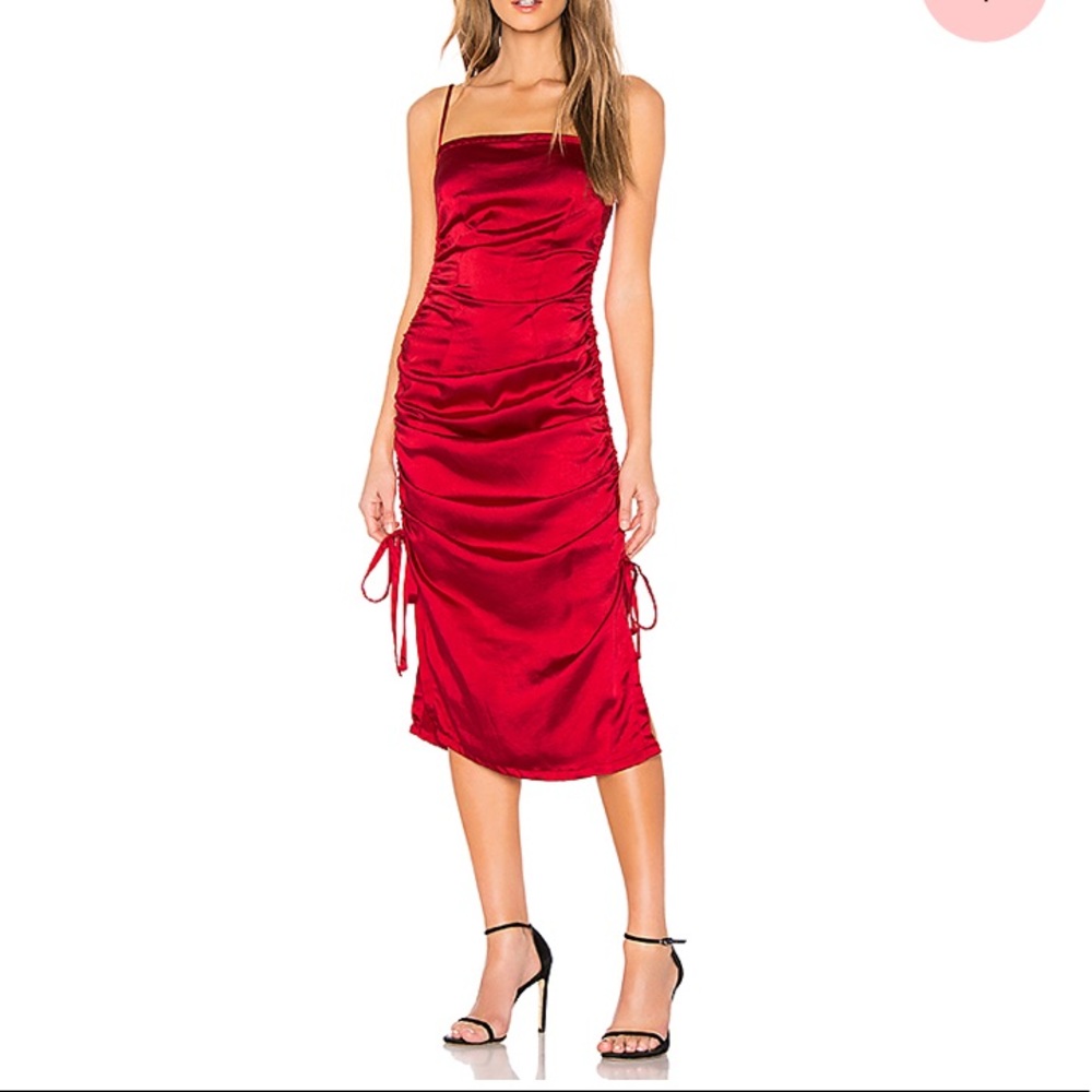 Never worn red silk dress